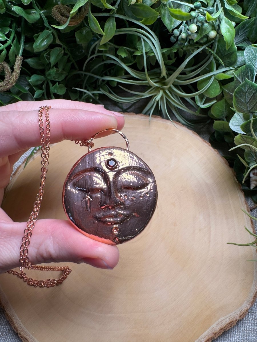 Madison - Garnet Goddess Necklace | Copper Ashes