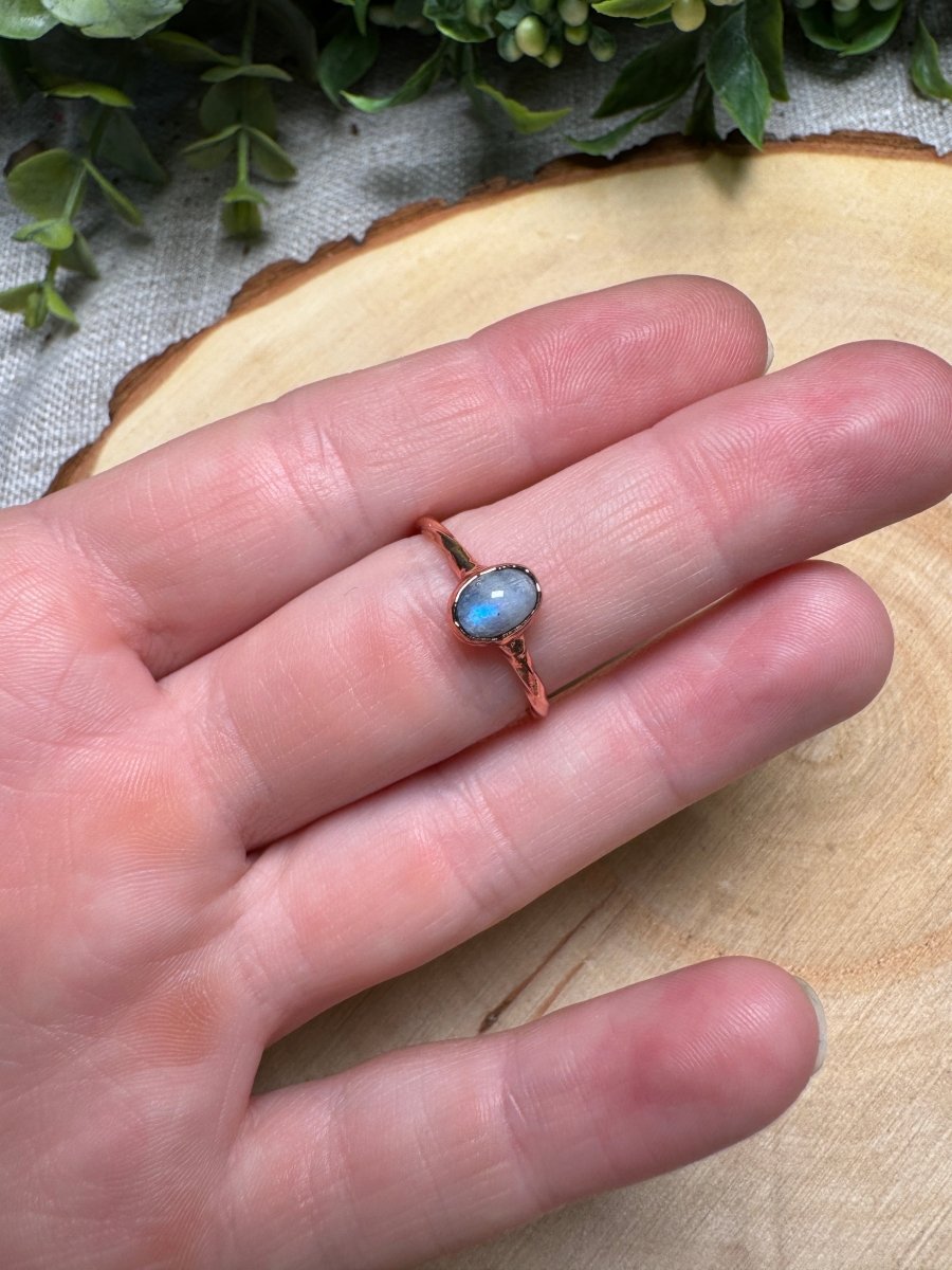 Moonstone Ring Size 7 | Copper Ashes