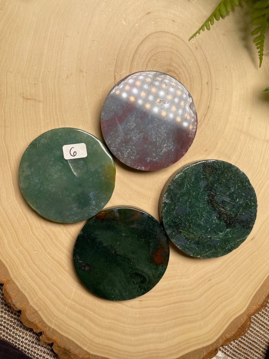 Moss Agate Disk | Copper Ashes