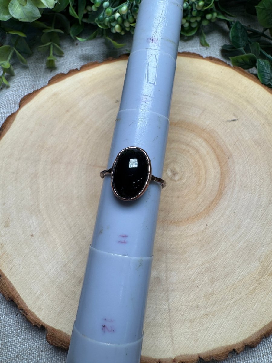 Obsidian Ring Size 10 | Copper Ashes