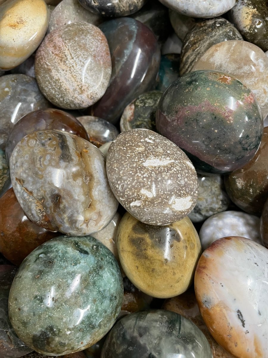 Ocean Jasper Palm Stone | Copper Ashes