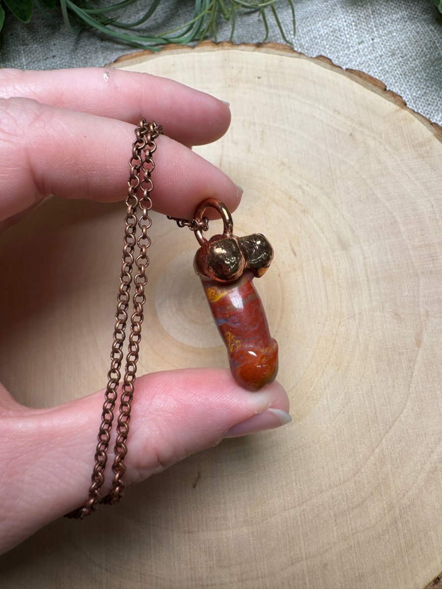 Ocean Jasper Penis Necklace | Copper Ashes