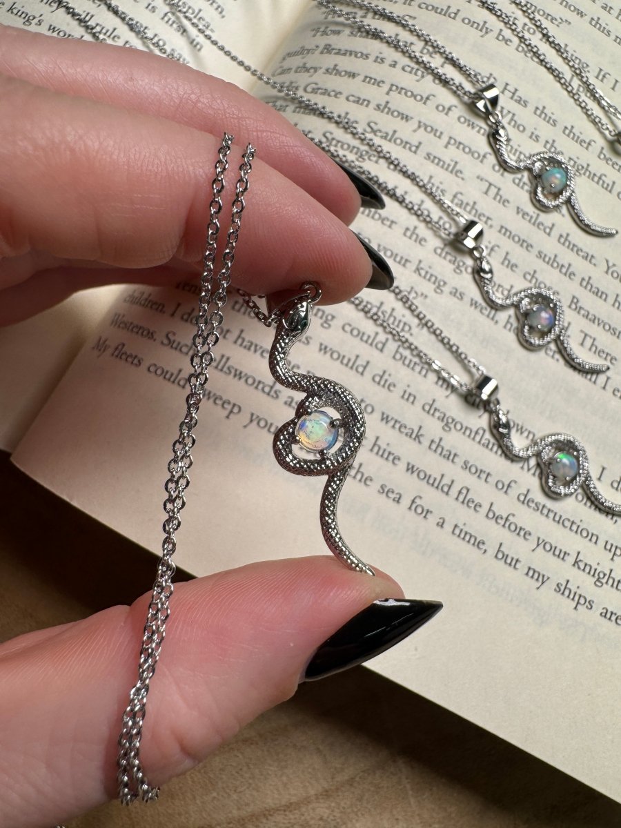 Opal Snake Necklace Adjustable | Copper Ashes