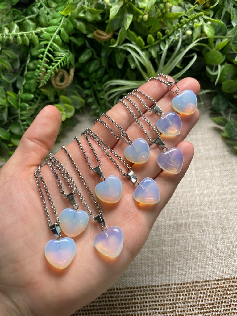 Opalite Heart Necklace | Copper Ashes