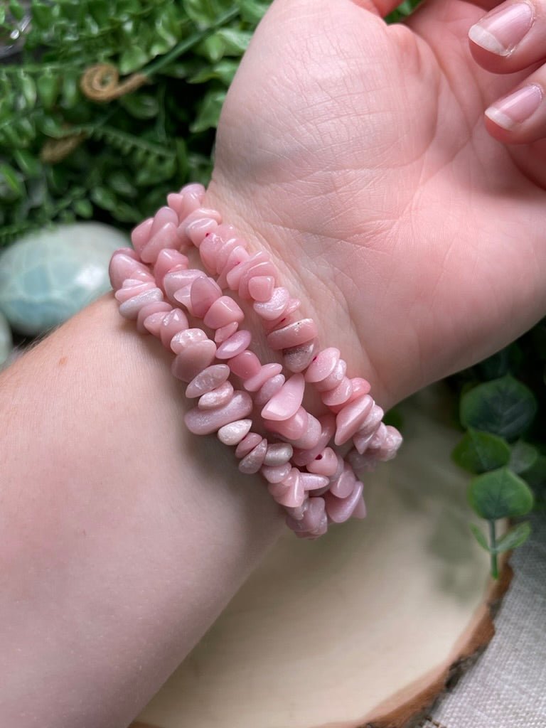 Pink Opal Chip Bracelet | Copper Ashes
