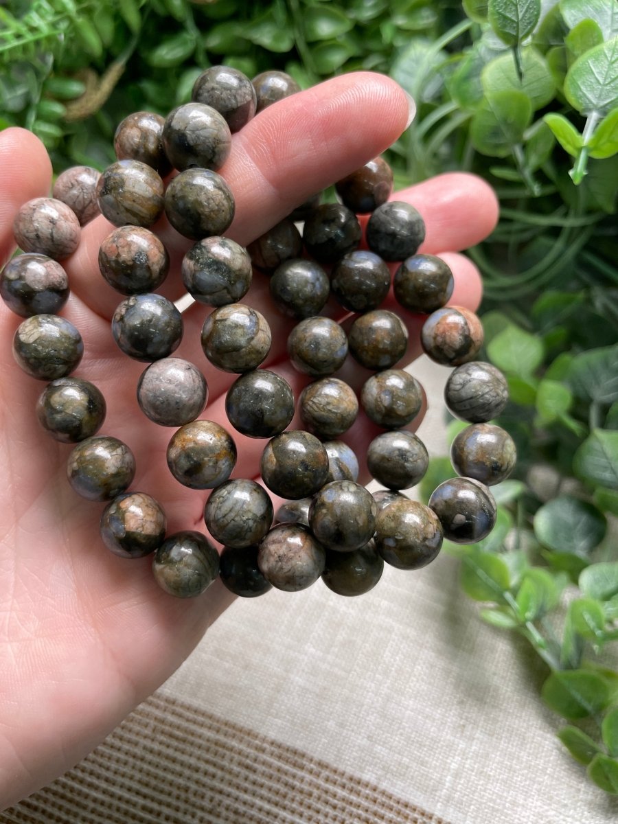 Que Sera 10mm Beaded Bracelet | Copper Ashes