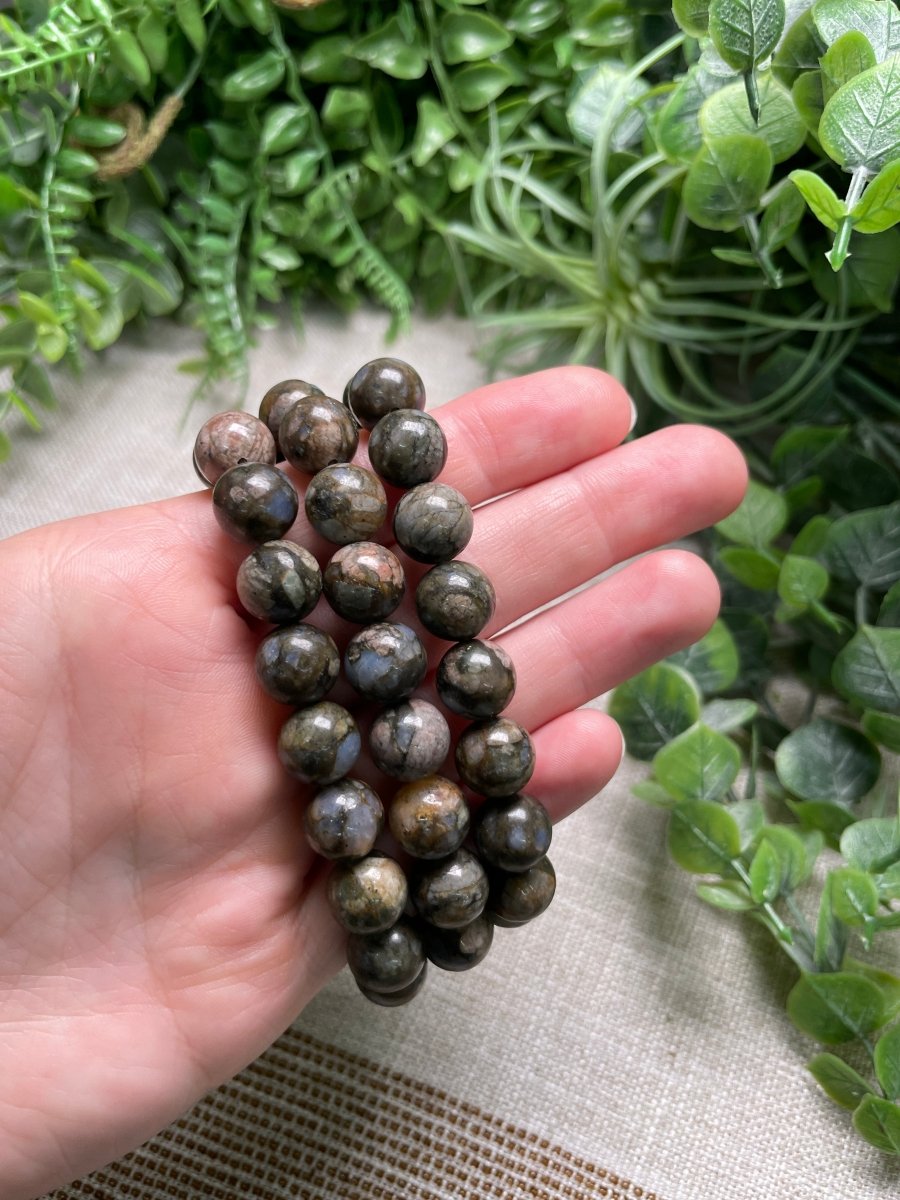 Que Sera 10mm Beaded Bracelet | Copper Ashes