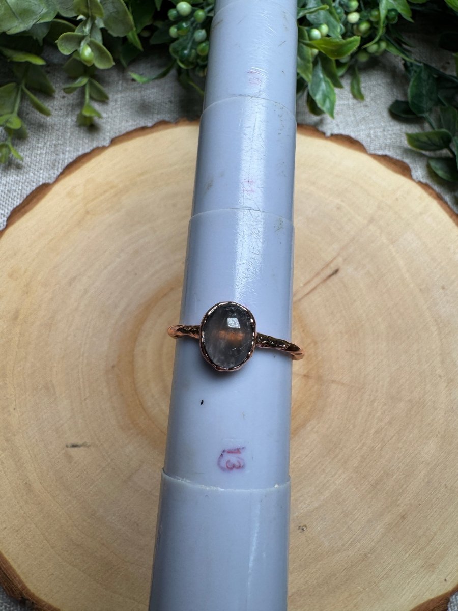 Rose Quartz Ring Size 12 | Copper Ashes