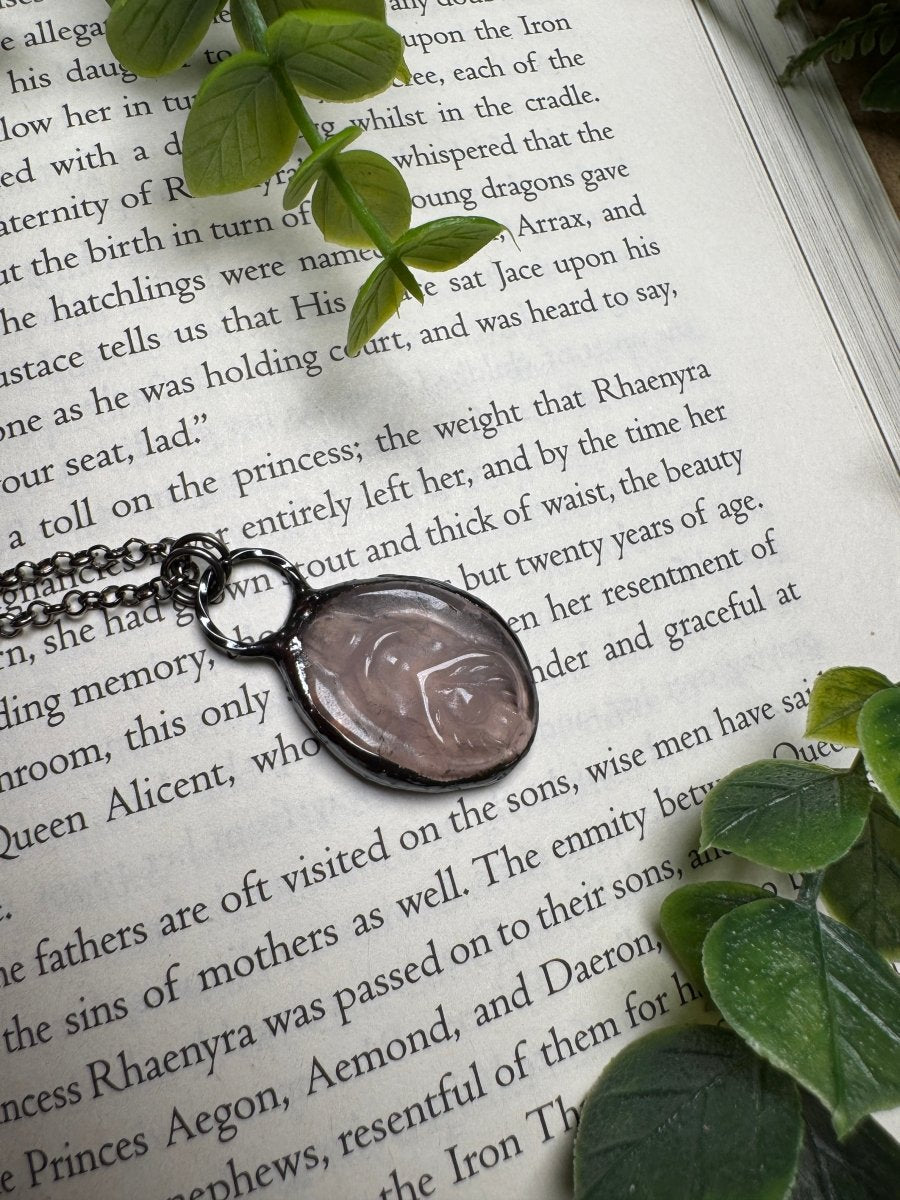 Rose Quartz Yoni Necklace | Copper Ashes