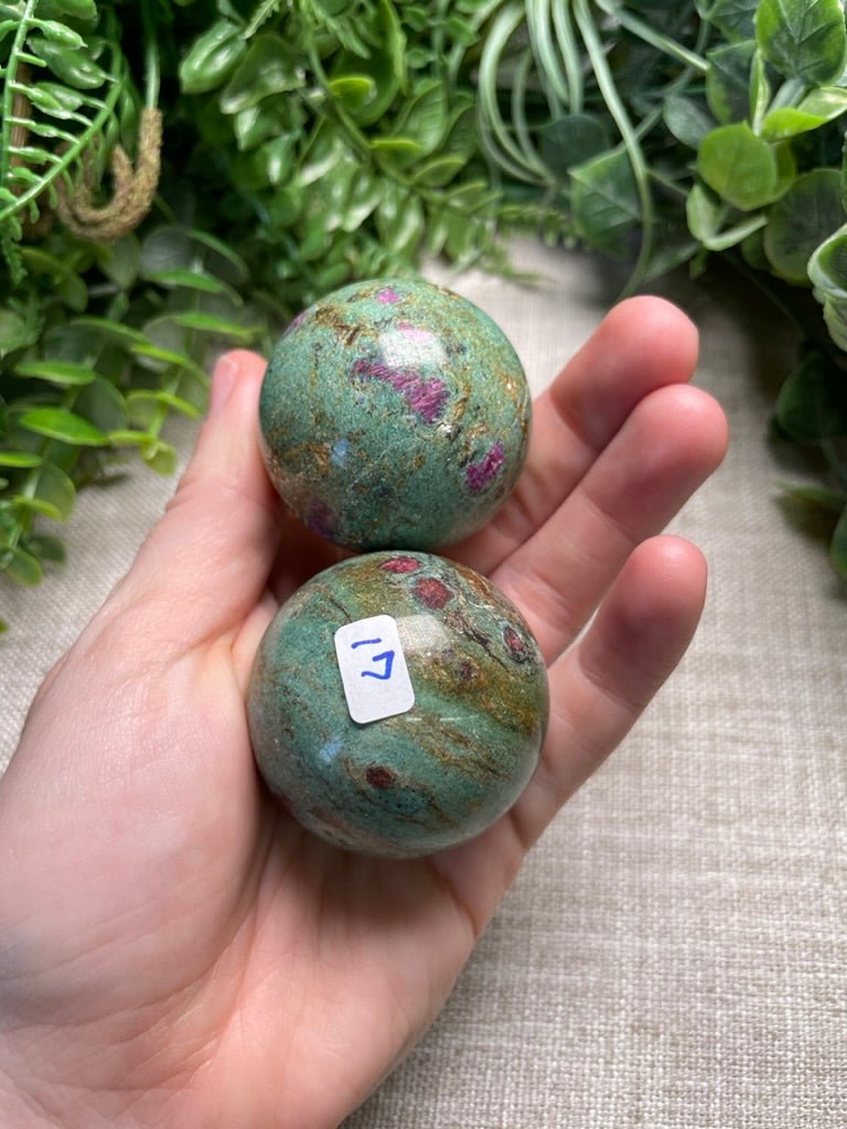 Ruby Fuschite Sphere | Copper Ashes