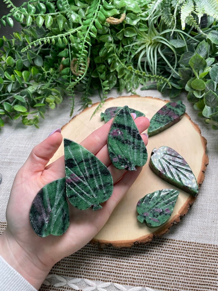Ruby Zoisite Leaf | Copper Ashes