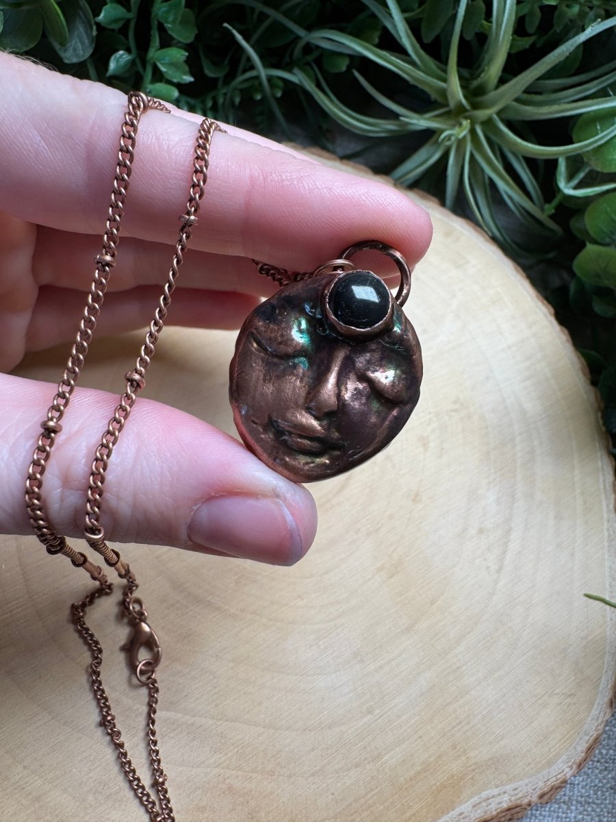 Shannon - Obsidian Goddess Necklace | Copper Ashes
