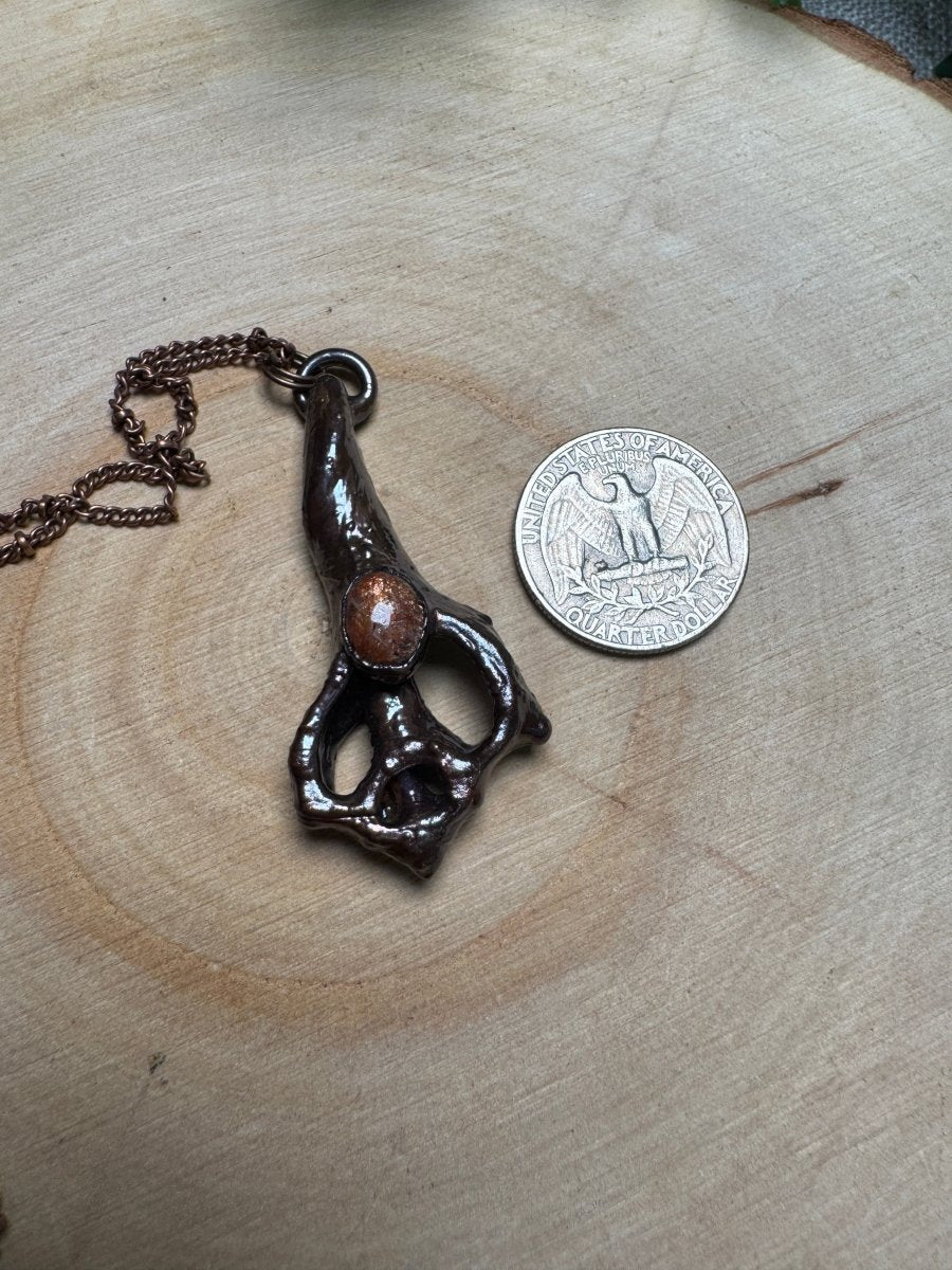Shell and Sunstone Necklace | Copper Ashes