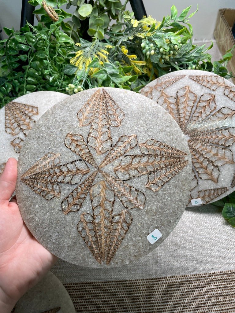 Shell Resin Decorative Plate B | Copper Ashes