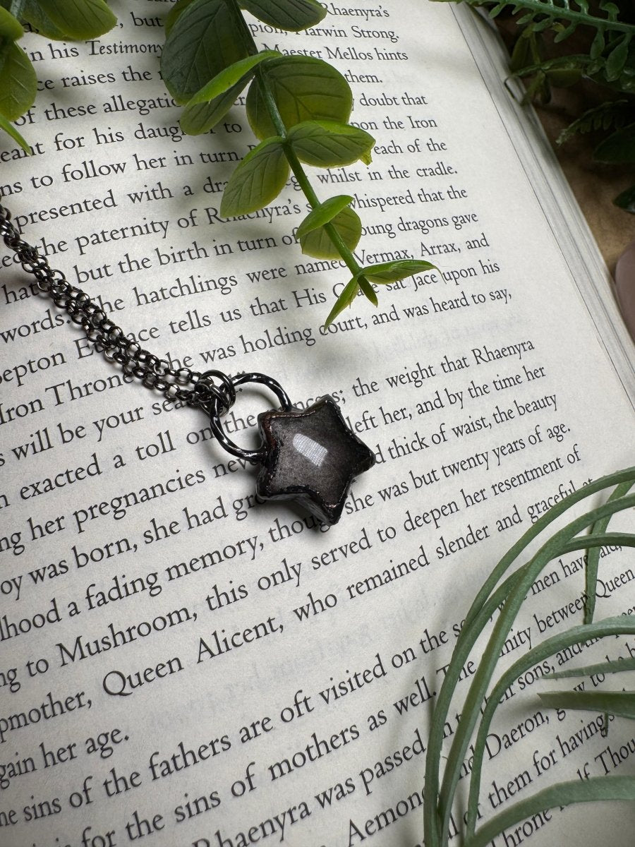 Silver Sheen Obsidian Star Necklace | Copper Ashes