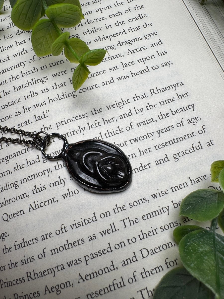 Silver Sheen Obsidian Yoni Necklace | Copper Ashes