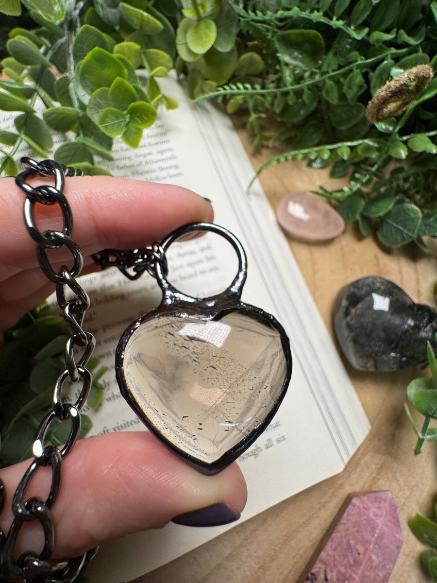 Smokey Quartz Heart Necklace | Copper Ashes