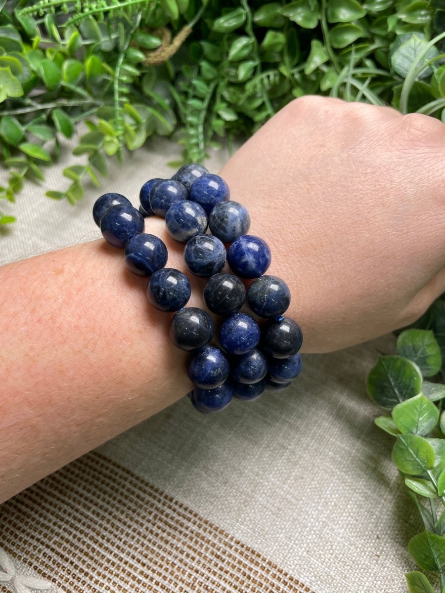 Sodalite 12mm Beaded Bracelet | Copper Ashes