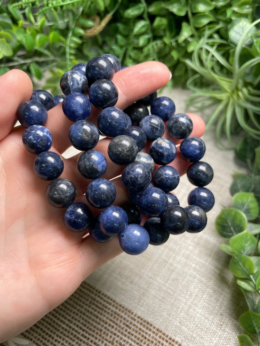 Sodalite 12mm Beaded Bracelet | Copper Ashes