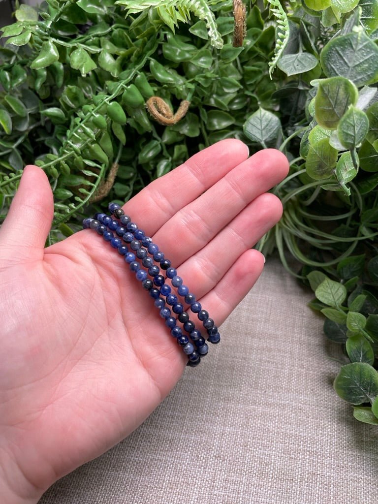 Sodalite 4mm Beaded Bracelet | Copper Ashes