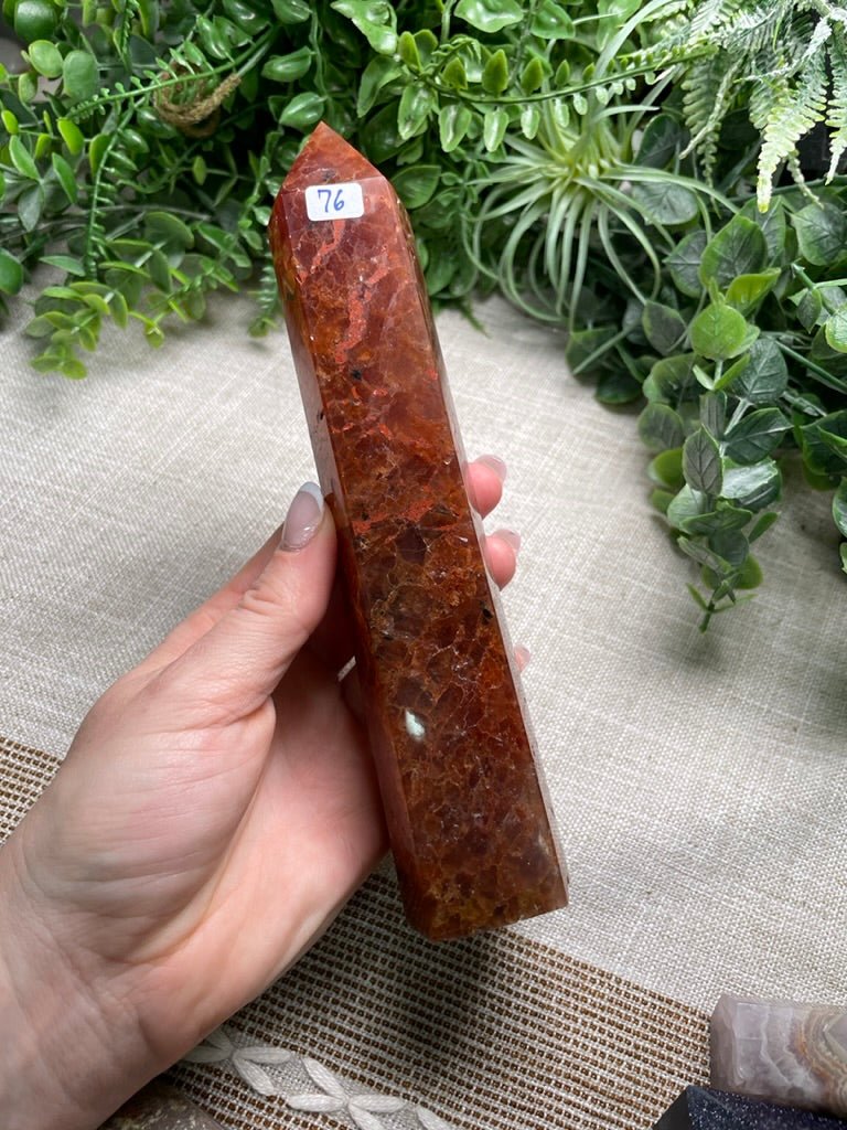 Strawberry Quartz Tower | Copper Ashes