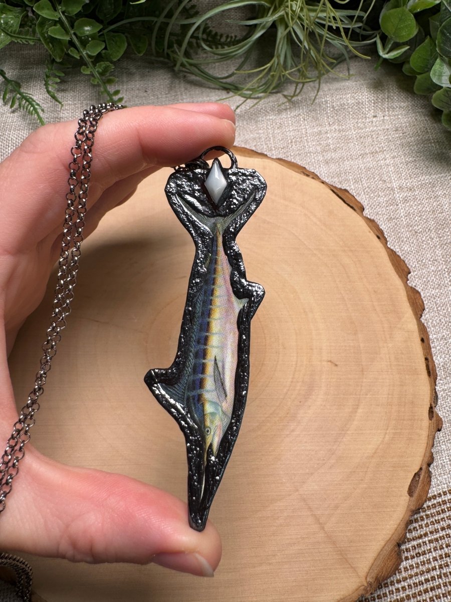 Swordfish and Shell Necklace | Copper Ashes