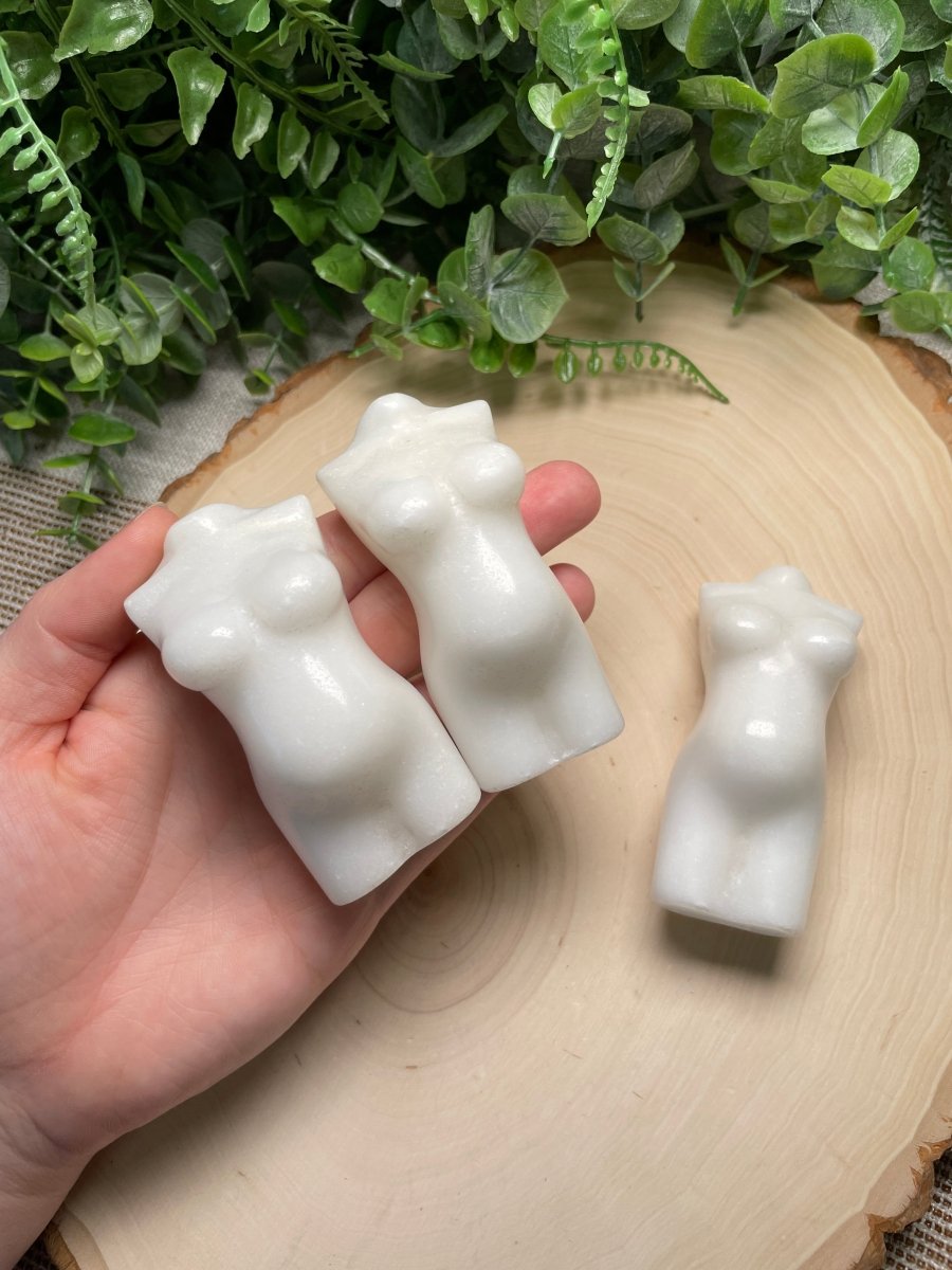 Synthetic White Jade Pregnant Lady Body | Copper Ashes