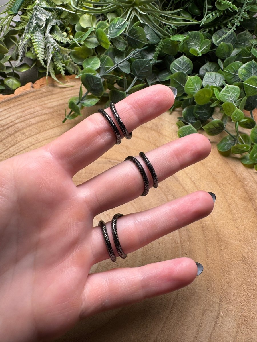 Tigers Eye Snake Ring Adjustable | Copper Ashes
