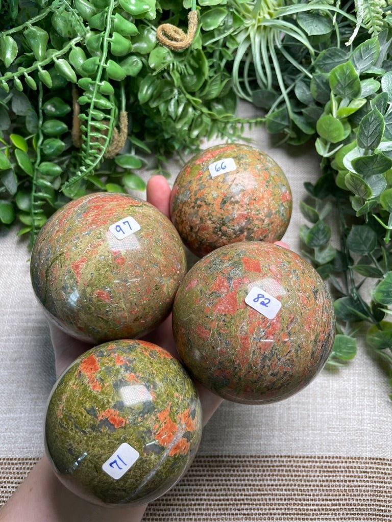 Unakite Jasper Sphere | Copper Ashes