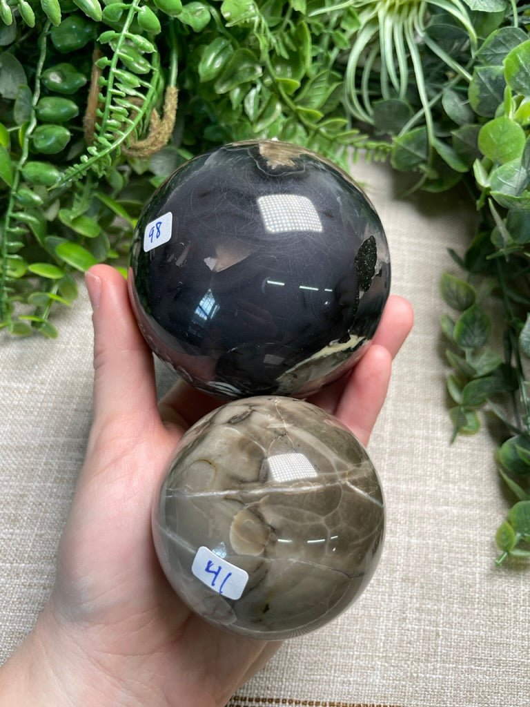 Volcano Agate Sphere | Copper Ashes