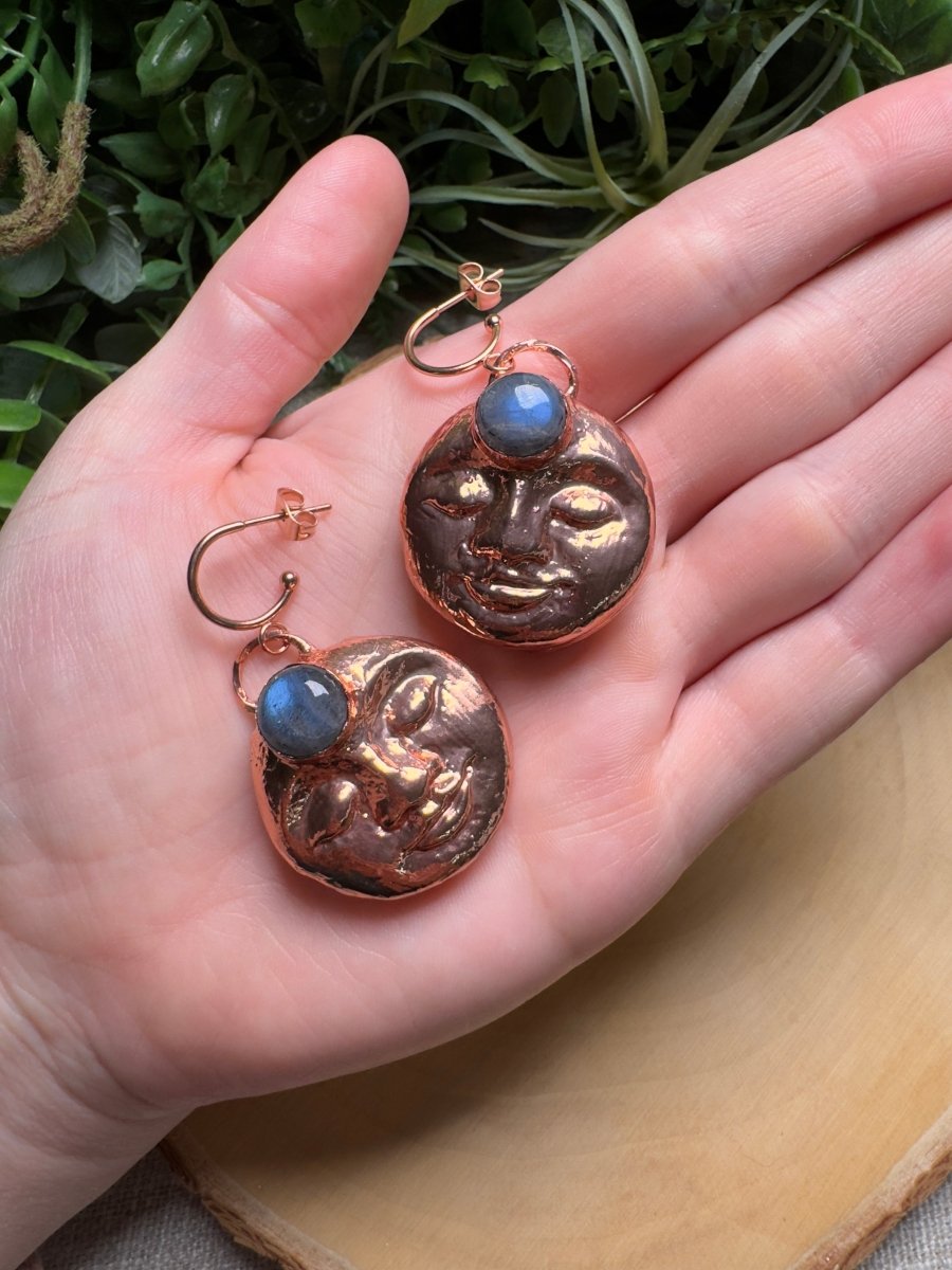 Willow - Labradorite Goddess Earrings | Copper Ashes