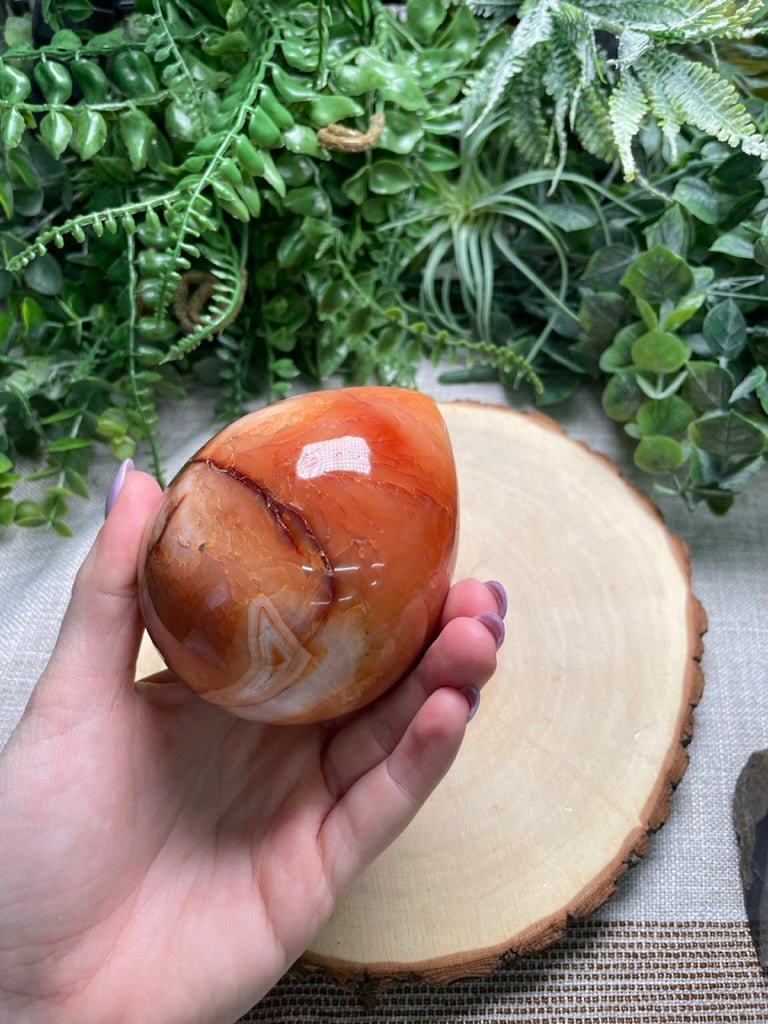 XL Carnelian Egg | Copper Ashes