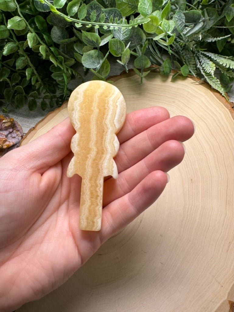 Yellow Calcite Lollipop | Copper Ashes