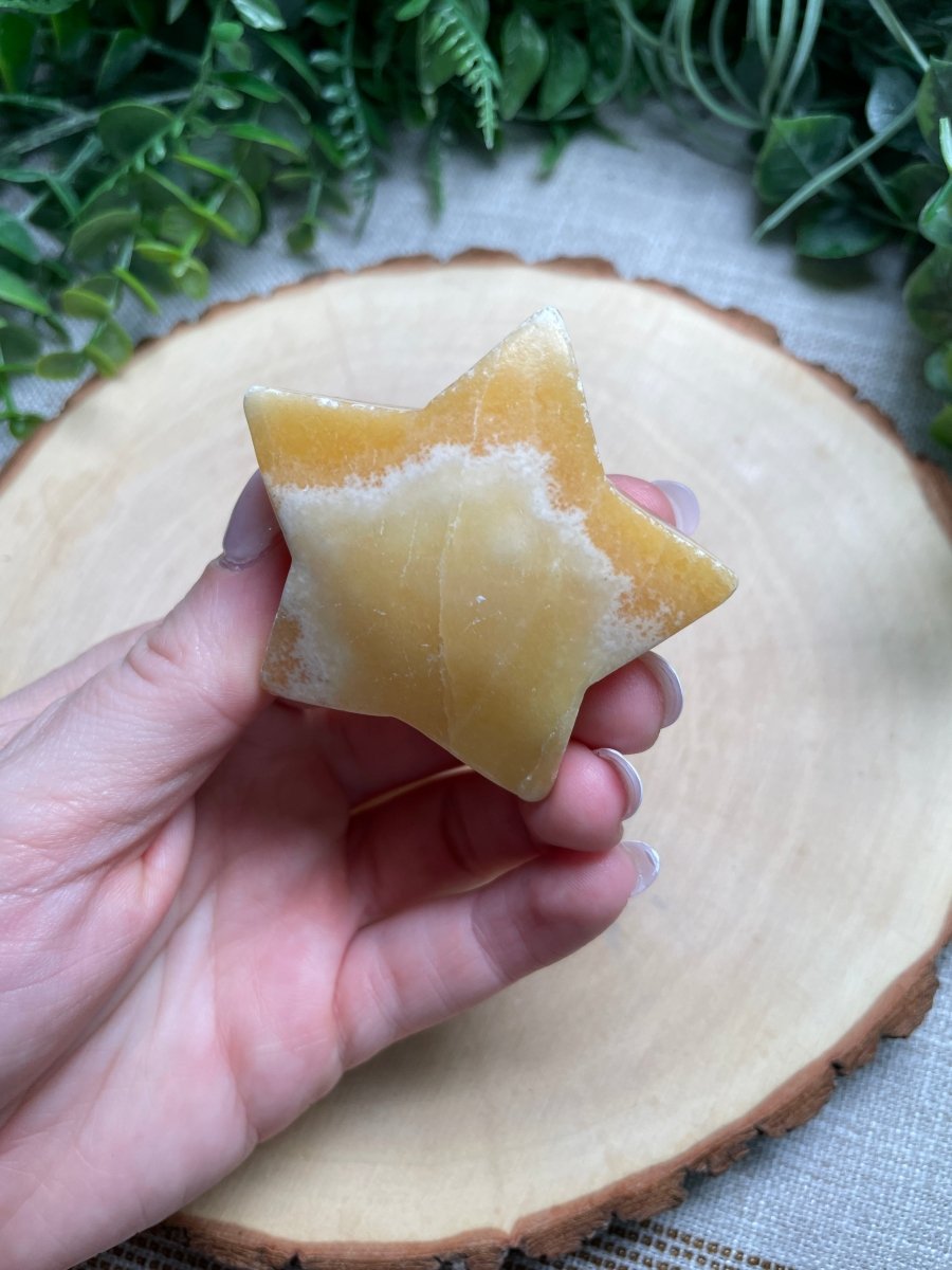Yellow Calcite Star | Copper Ashes