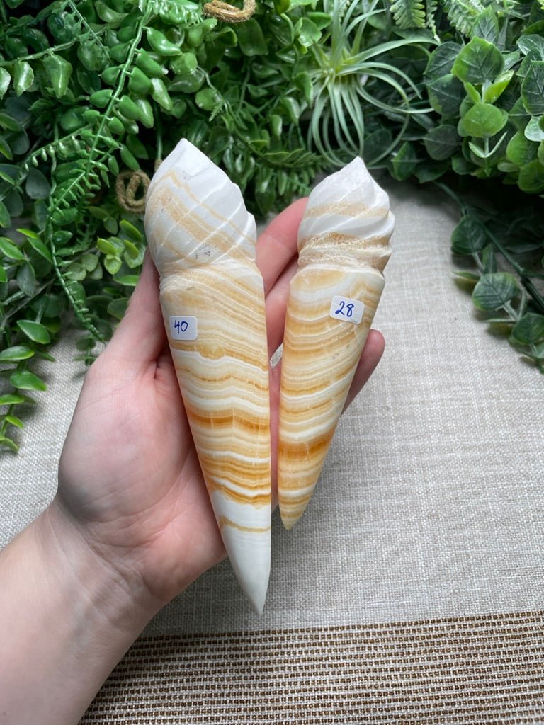 Yellow Calcite Torch | Copper Ashes