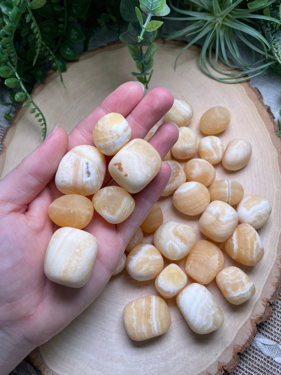 Yellow Calcite Tumble | Copper Ashes