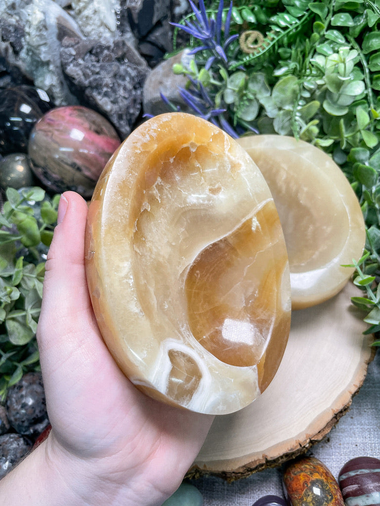 Orange Calcite Bowl