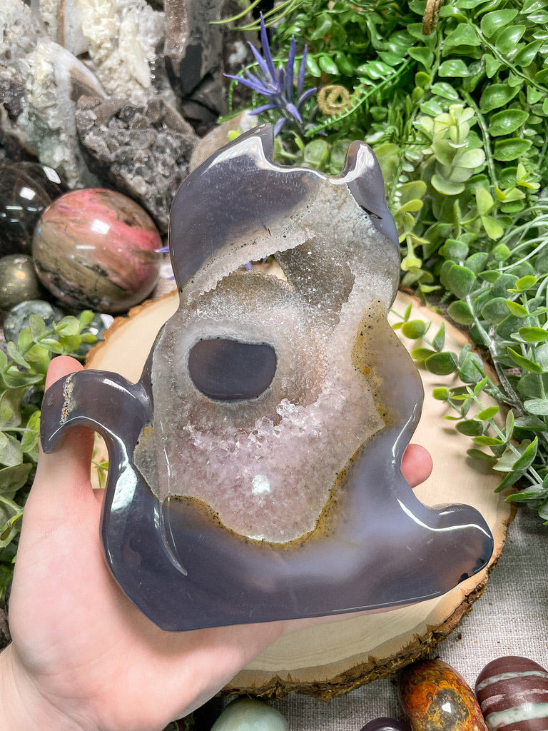 X-Large Druzy Agate Cat