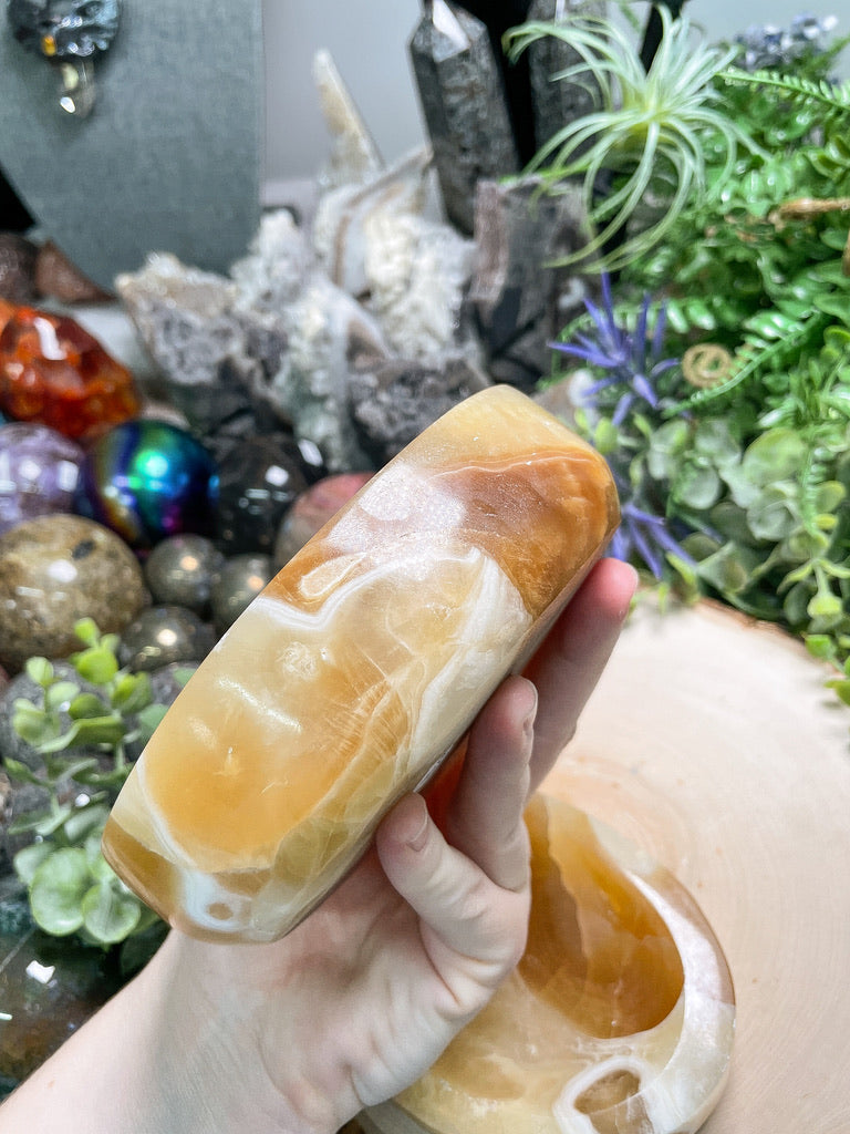 Orange Calcite Bowl
