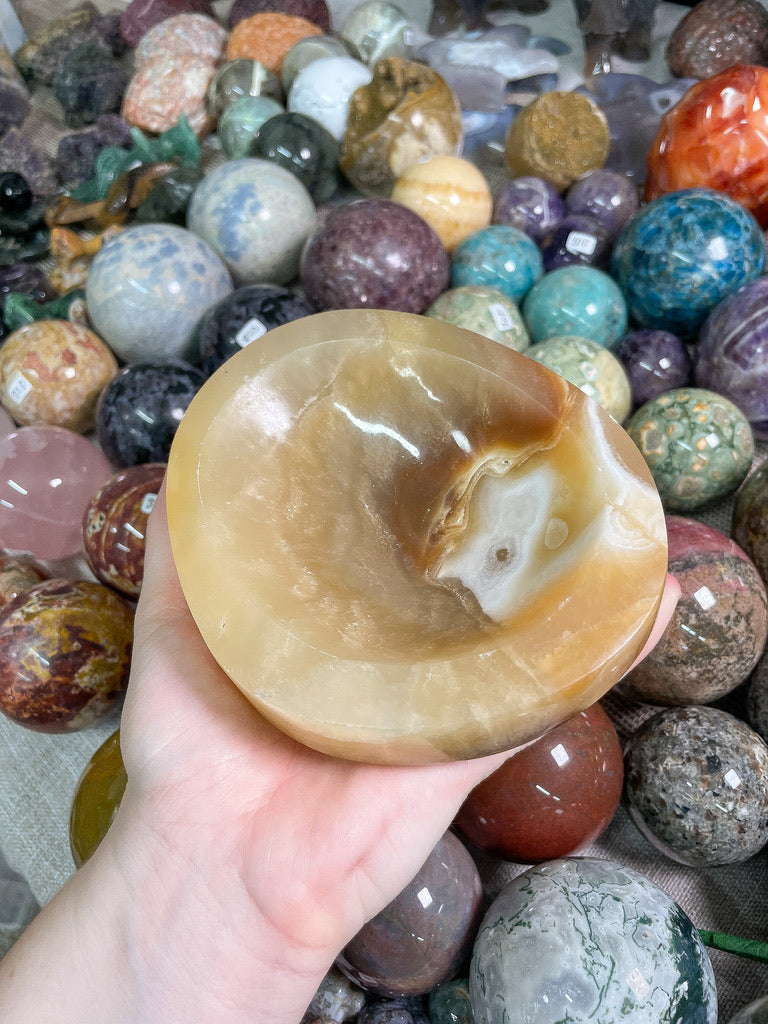 Orange Calcite Bowl