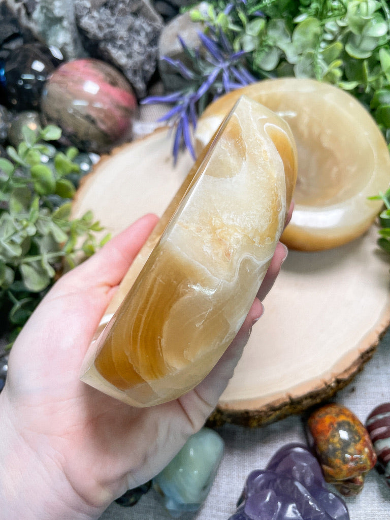 Orange Calcite Bowl