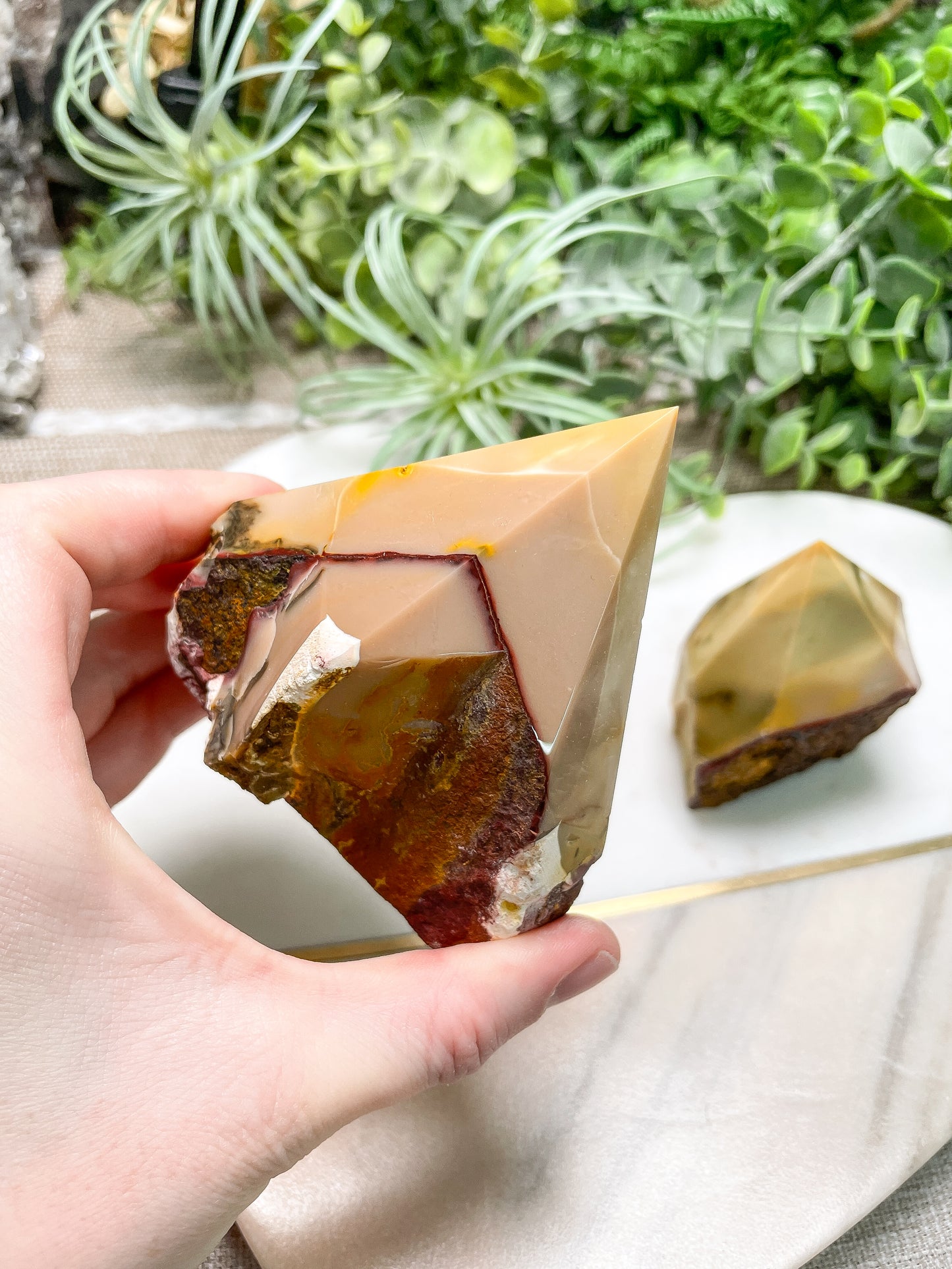 Mookaite Jasper Half Polished Tower