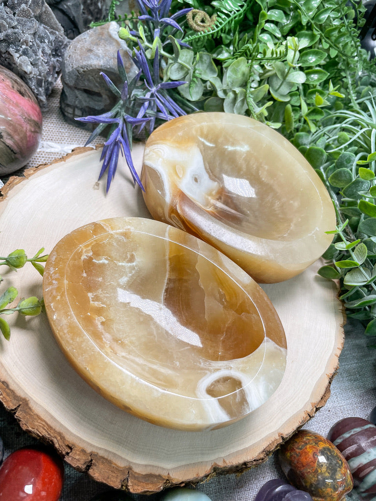 Orange Calcite Bowl