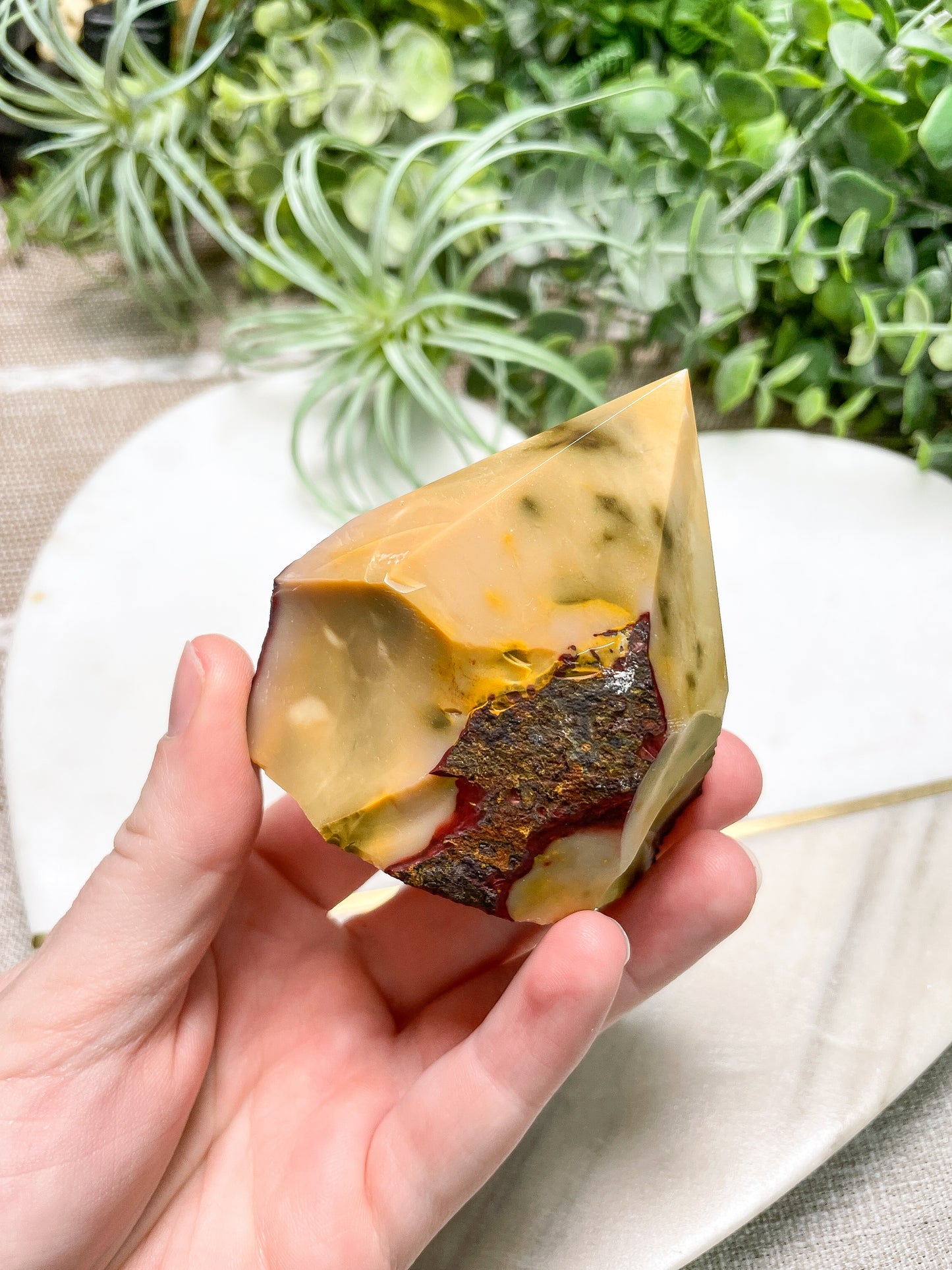 Mookaite Jasper Half Polished Tower