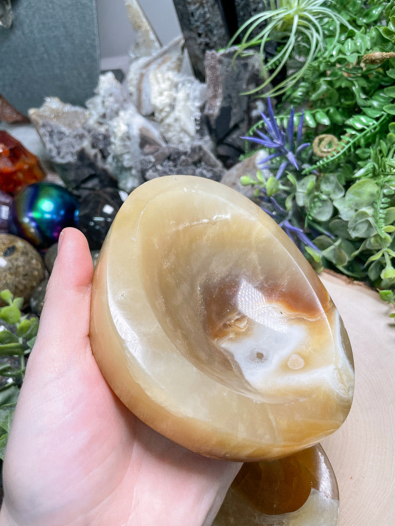 Orange Calcite Bowl