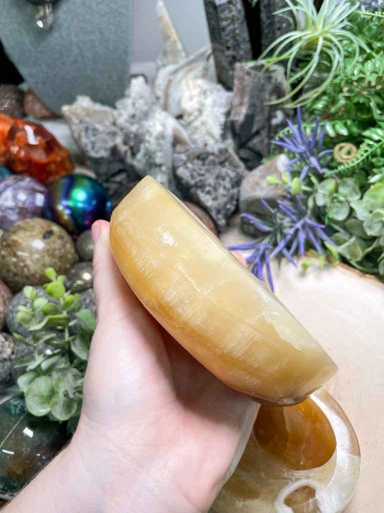 Orange Calcite Bowl