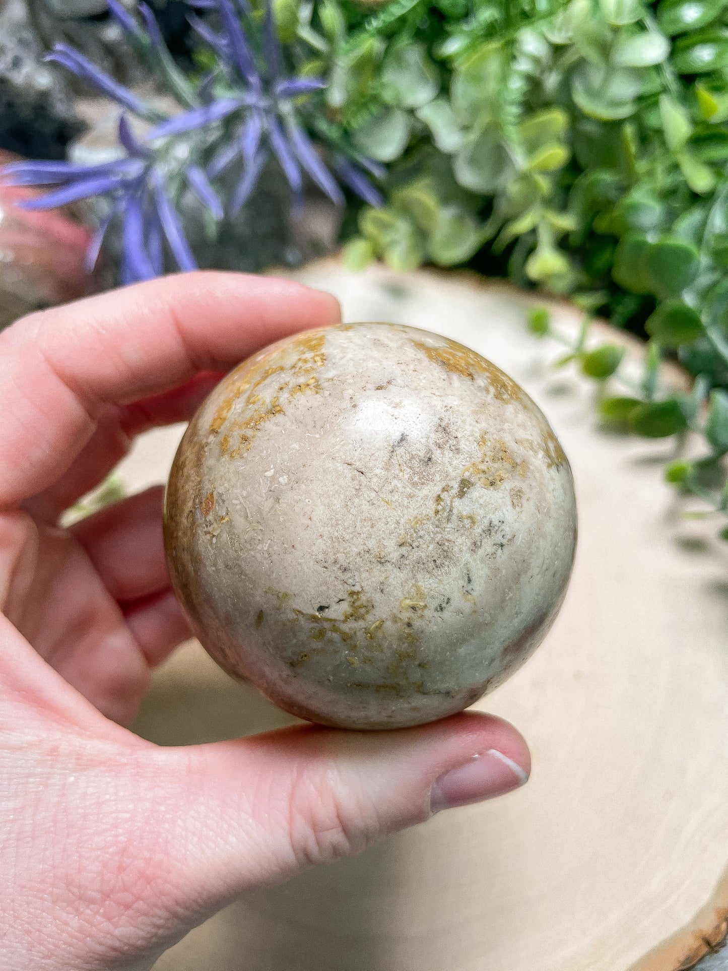 Red Druzy Quartz Sphere