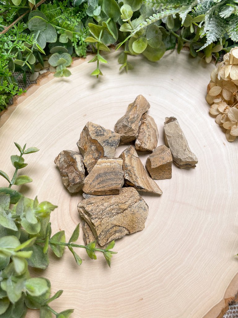 Landscape Jasper Raw Stone | Copper Ashes