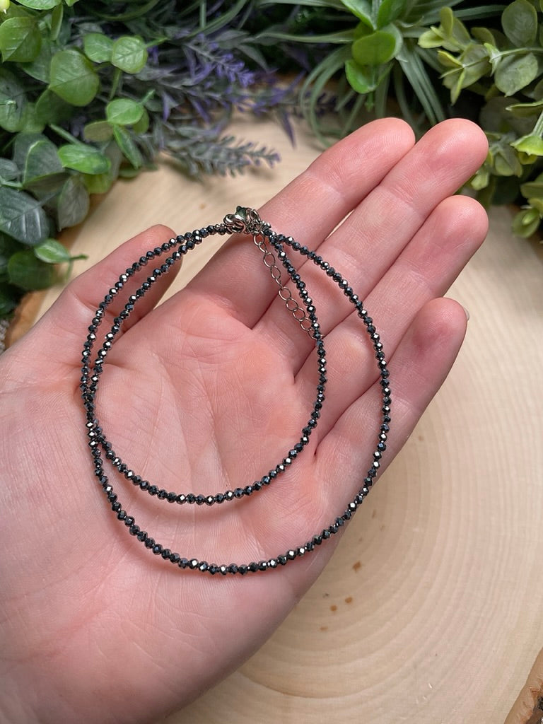 Crystal Beaded Choker Necklace