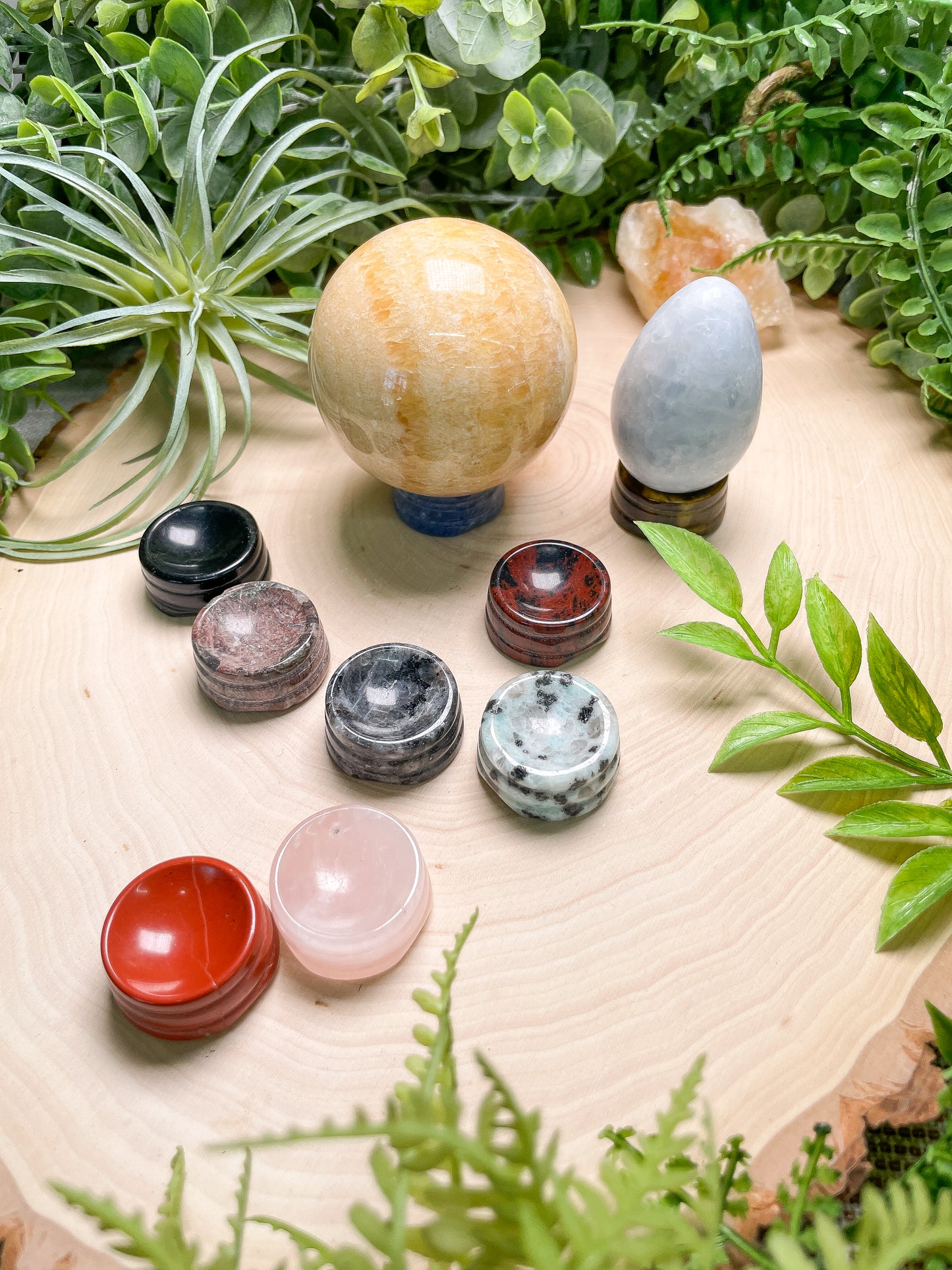 Crystal Sphere Holder/ Worry Stone